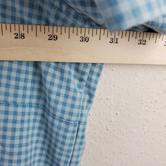Game Guard Outdoors Fishing Shirt Mens 4X Blue Gingham Short Sleeve Vented - Picture 9 of 10